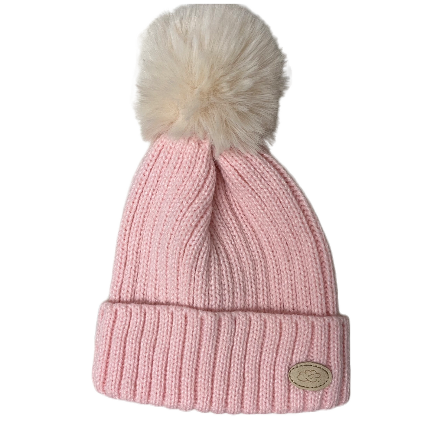 Bonnet à pompon blanc