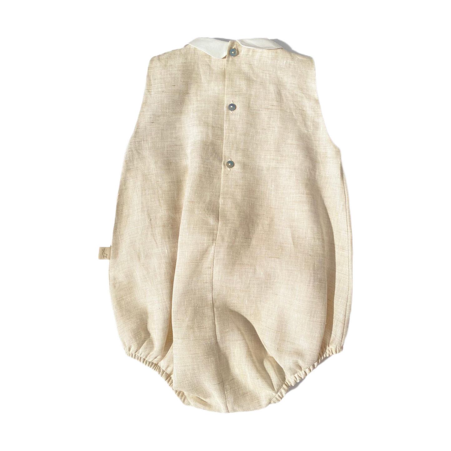 Barboteuse en lin beige