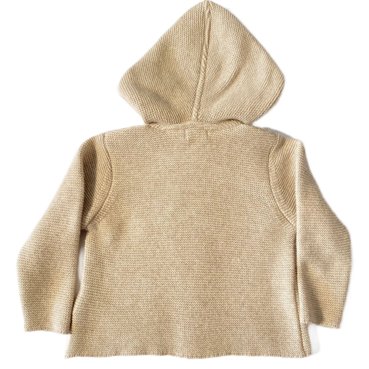 Gilet en maille à capuche