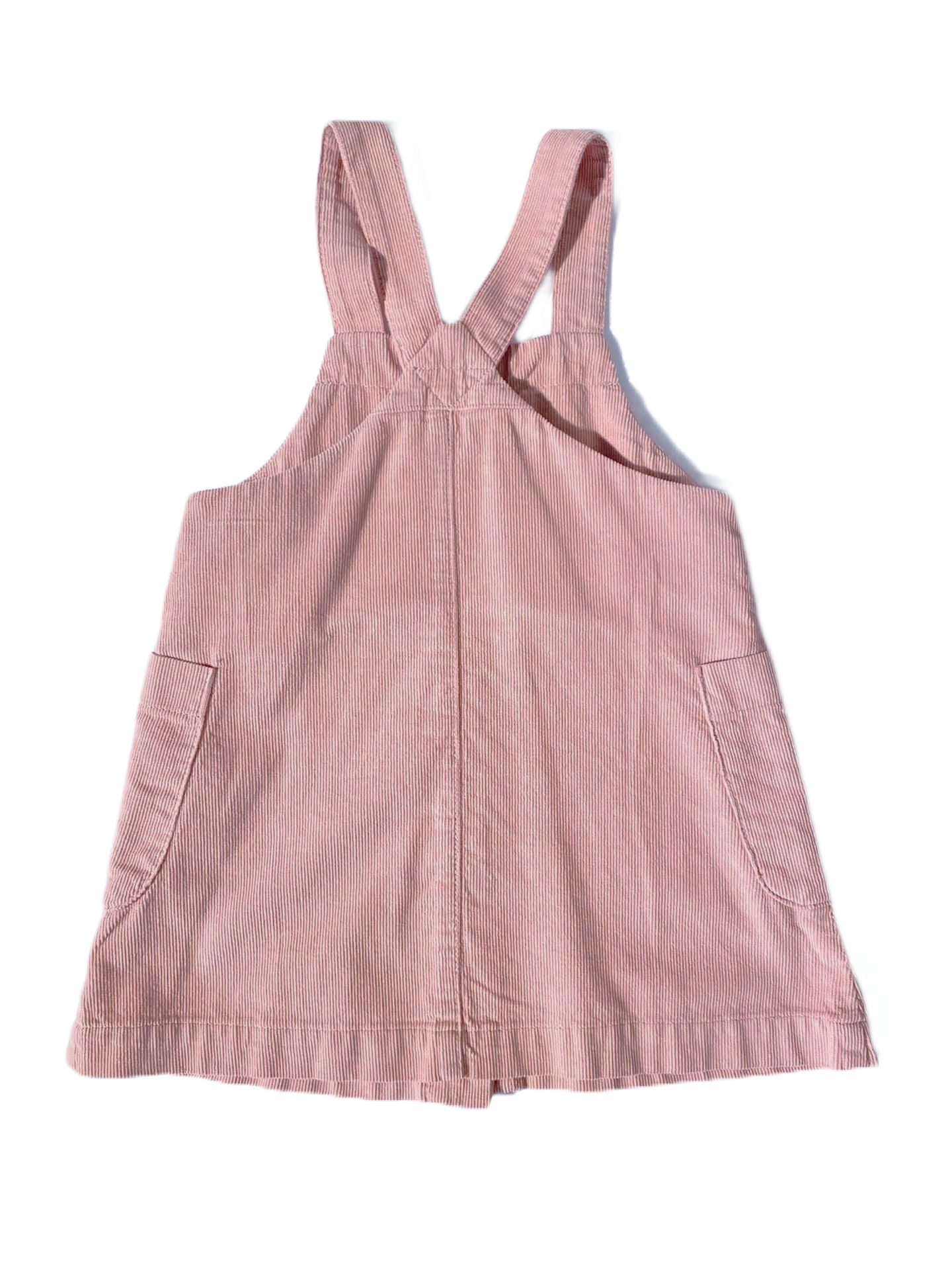 Robe salopette rose en daim