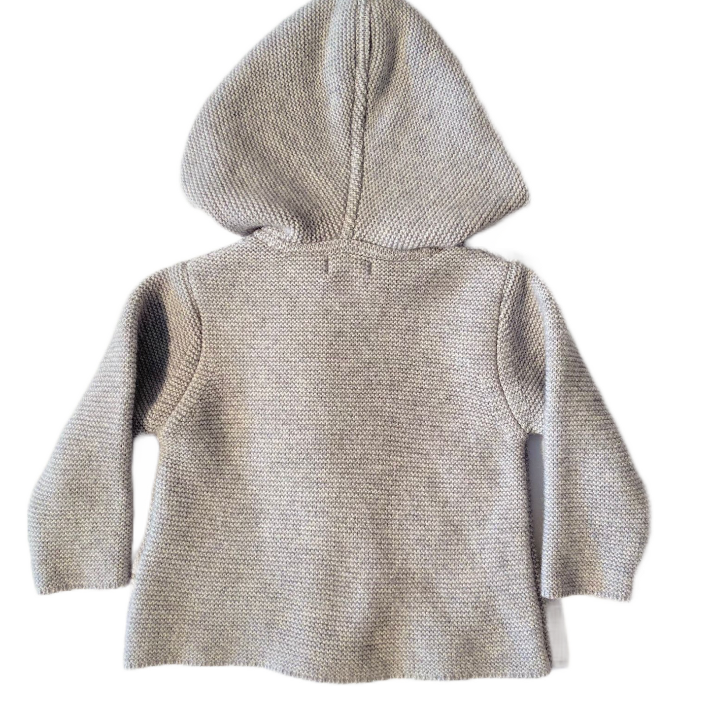 Gilet en maille à capuche