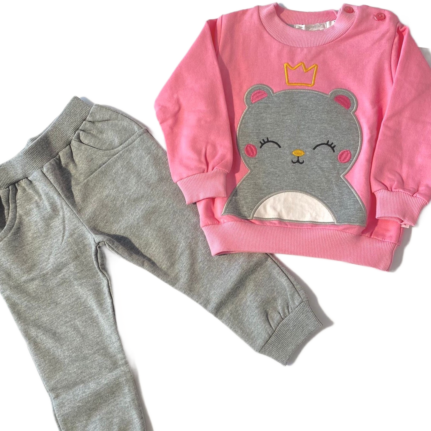 Ensemble jogging chaton couronné