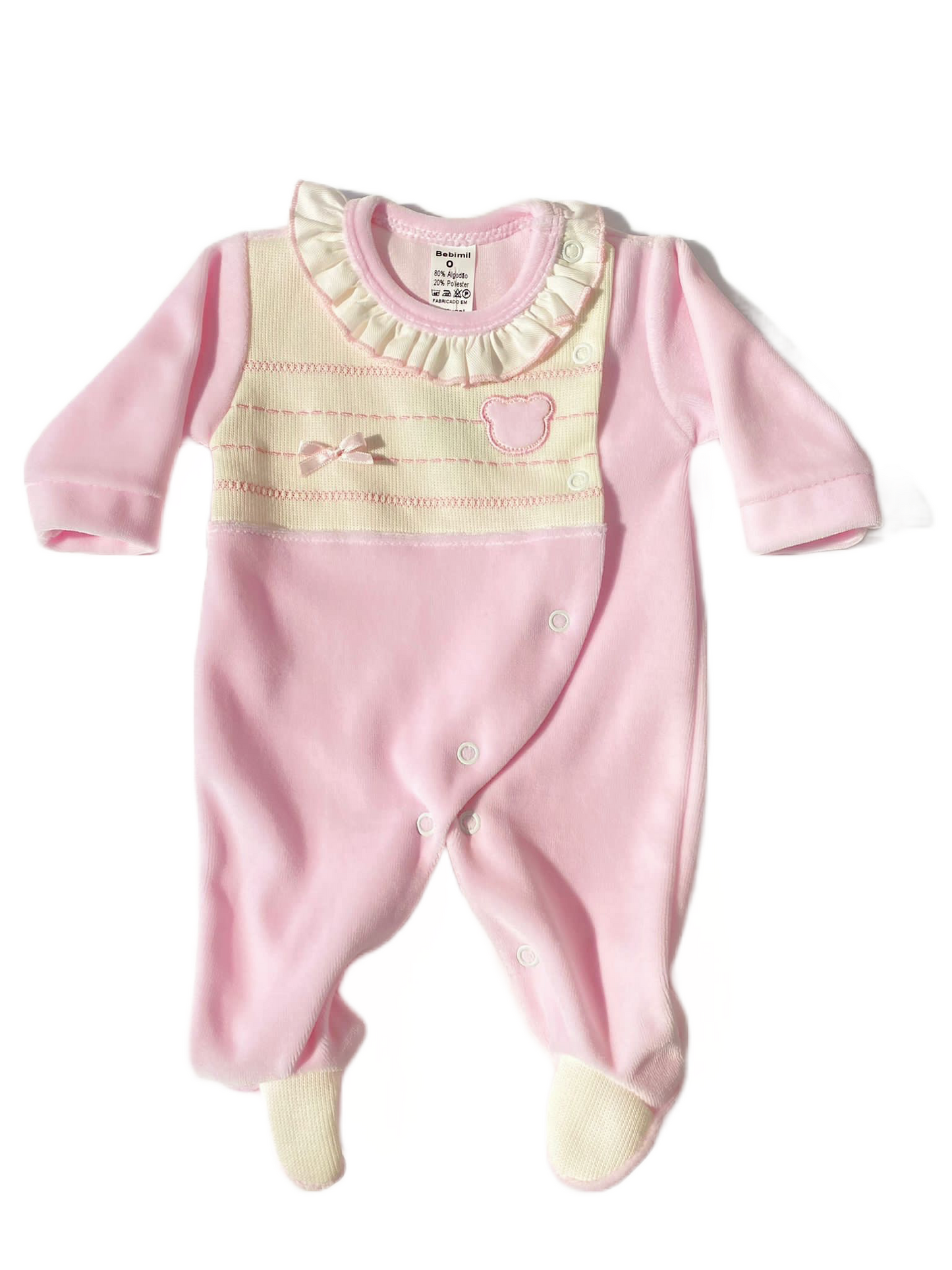 Pyjama nouveau-né ourson rose