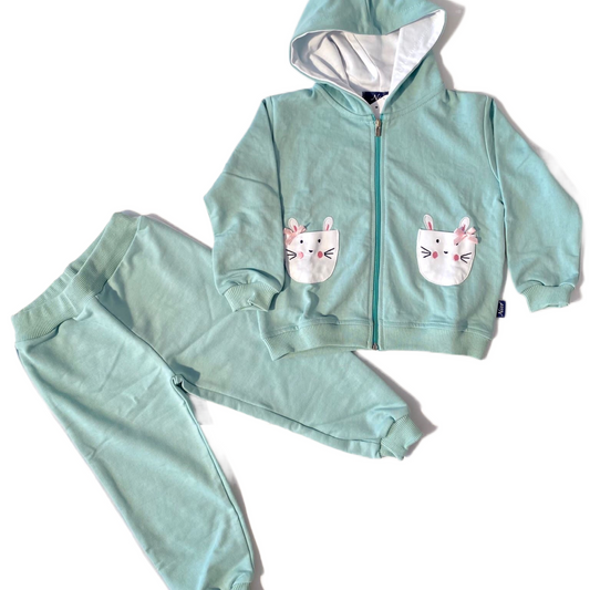 Ensemble veste à capuche chat
