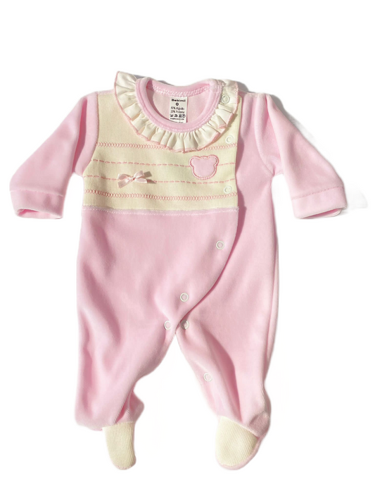 Pyjama nouveau-né ourson rose